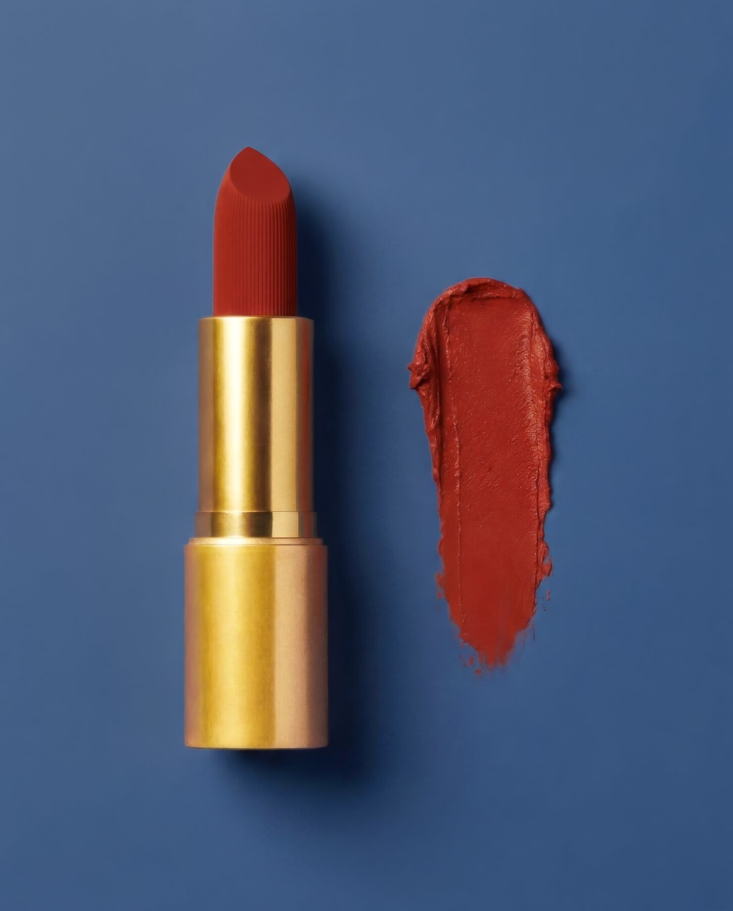 red — still life — flat lay con swatch de color